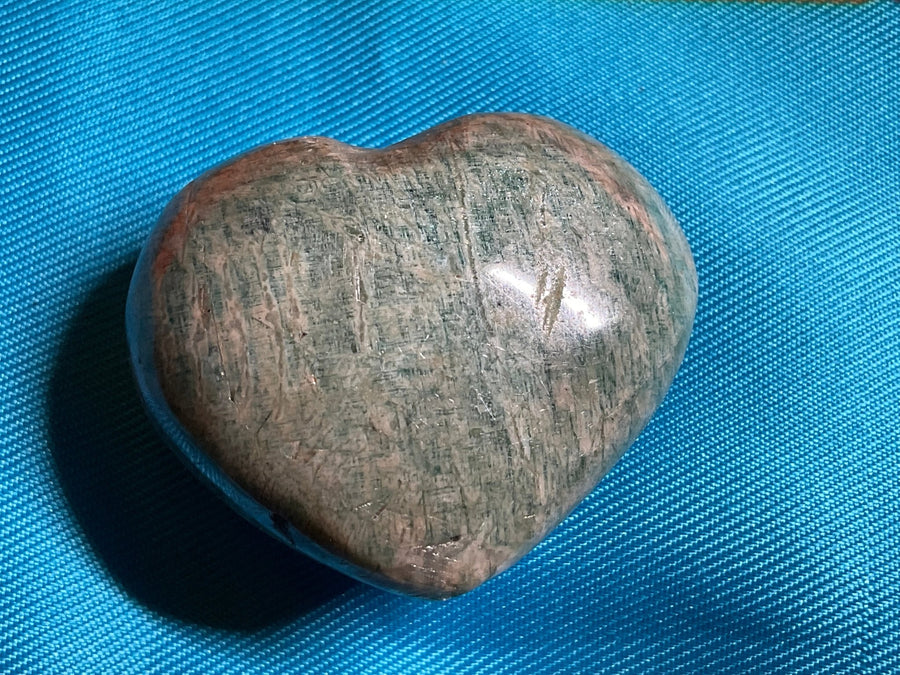 Amazonitt Hjerte ca 3.5 cm - Sacha Hudpleie
