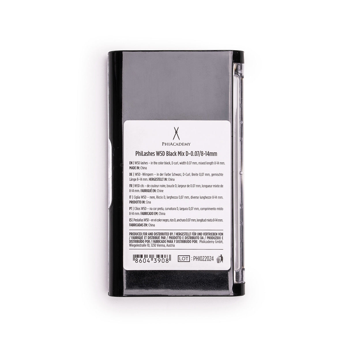 PhiLashes W5D Black Mix – D / 0,07 / 8–14 mm