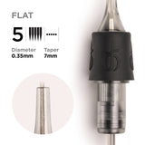 Phi Black Cartridge 0.35 5F, 7mm taper - 10pcs