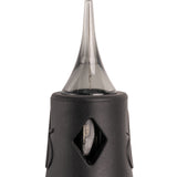 1 Point Single Needle: Ideal for detailed and precise work.

0.30mm Needle Diameter: Allows for ultra-fine lines, perfect for intricate detailing.

7mm Taper (Long): Provides flexibility and smoother pigment flow for better control and precision. Long tapers cause the least amount of trauma to the client’s skin and hold less pigment, allowing for slow and controlled color building. They also create the smallest pixelation when shading, ideal for smooth, natural transitions.