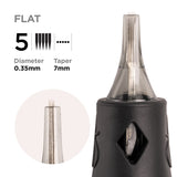 Phi Black Cartridge 0.35 5F, 7mm taper - 10pcs