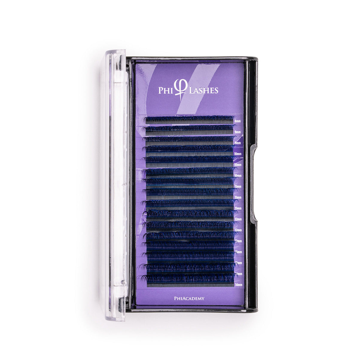 PhiLashes YY Ombre Black–Blue Mix – D / 0,07 / 8–14 mm