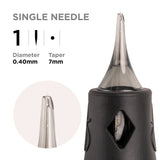 Phi Black Cartridge 0.40 1R, 7mm taper - 10pcs