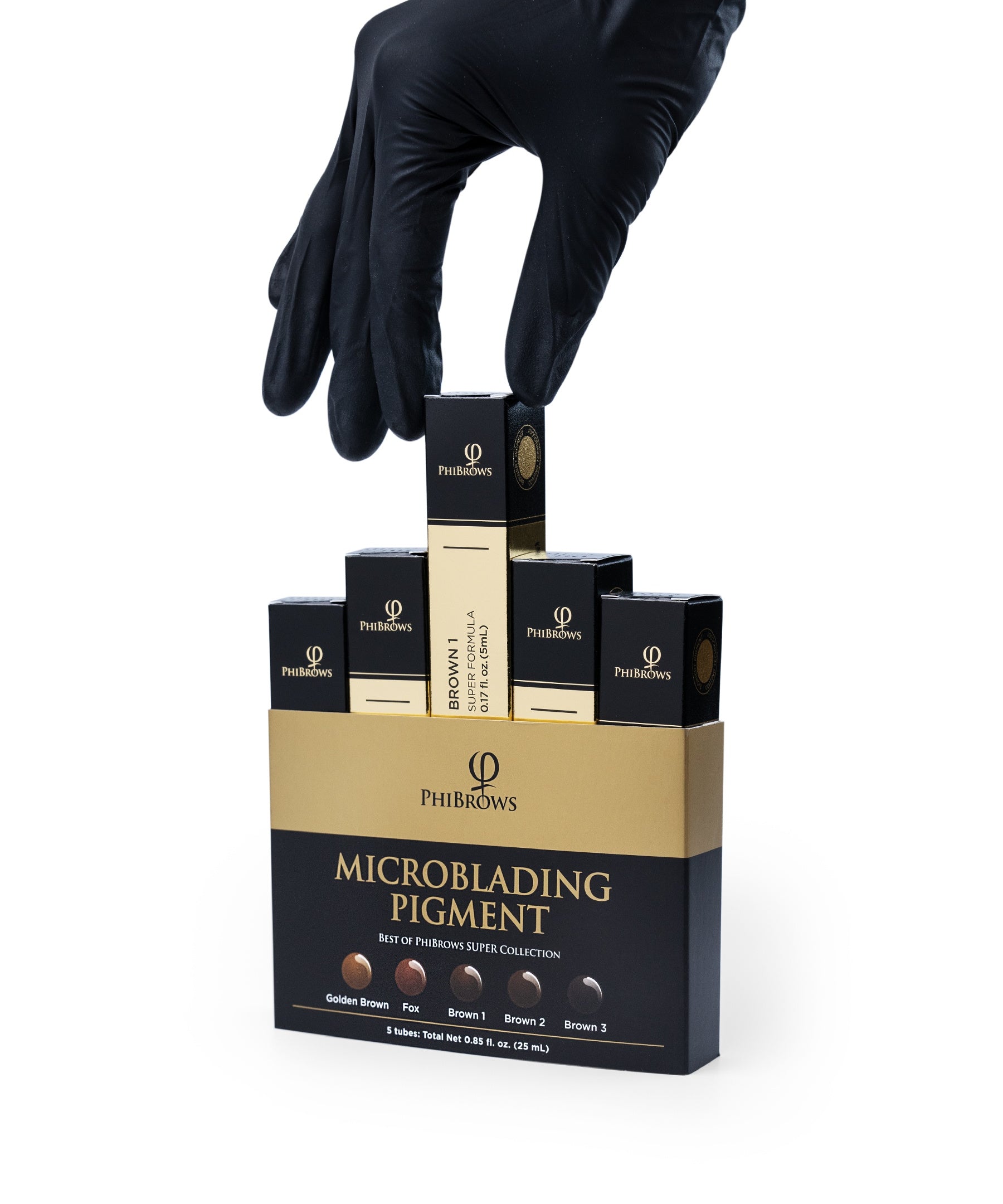 PhiBrows Microblading Pigment Collection SUPER + Disposable Tool with U24 Nano Blade 20pcs