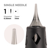 Phi Black Cartridge 0.30 1R, 7mm taper - 10pcs