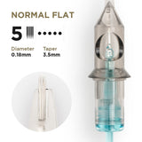 PMU Cartridges 0.18 5F, 3.5mm taper normal flat (EN02B) 20 pcs